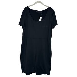New York and Company Black Short Sleeve Stretch Romper Jumper Size XXL NEW